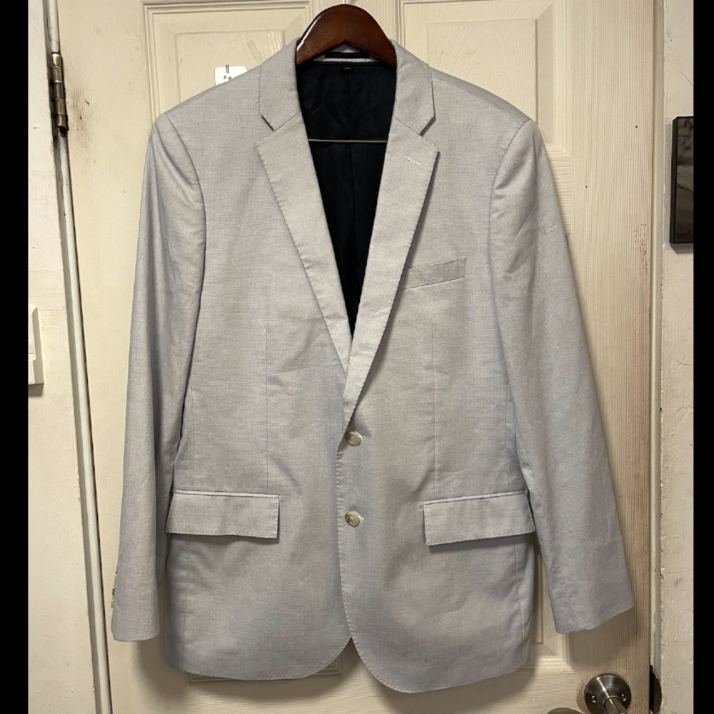 J. Crew Ludlow Slim Fit Tessuti di Sondrio Cotton Pale Blue Jacket Blazer 42R